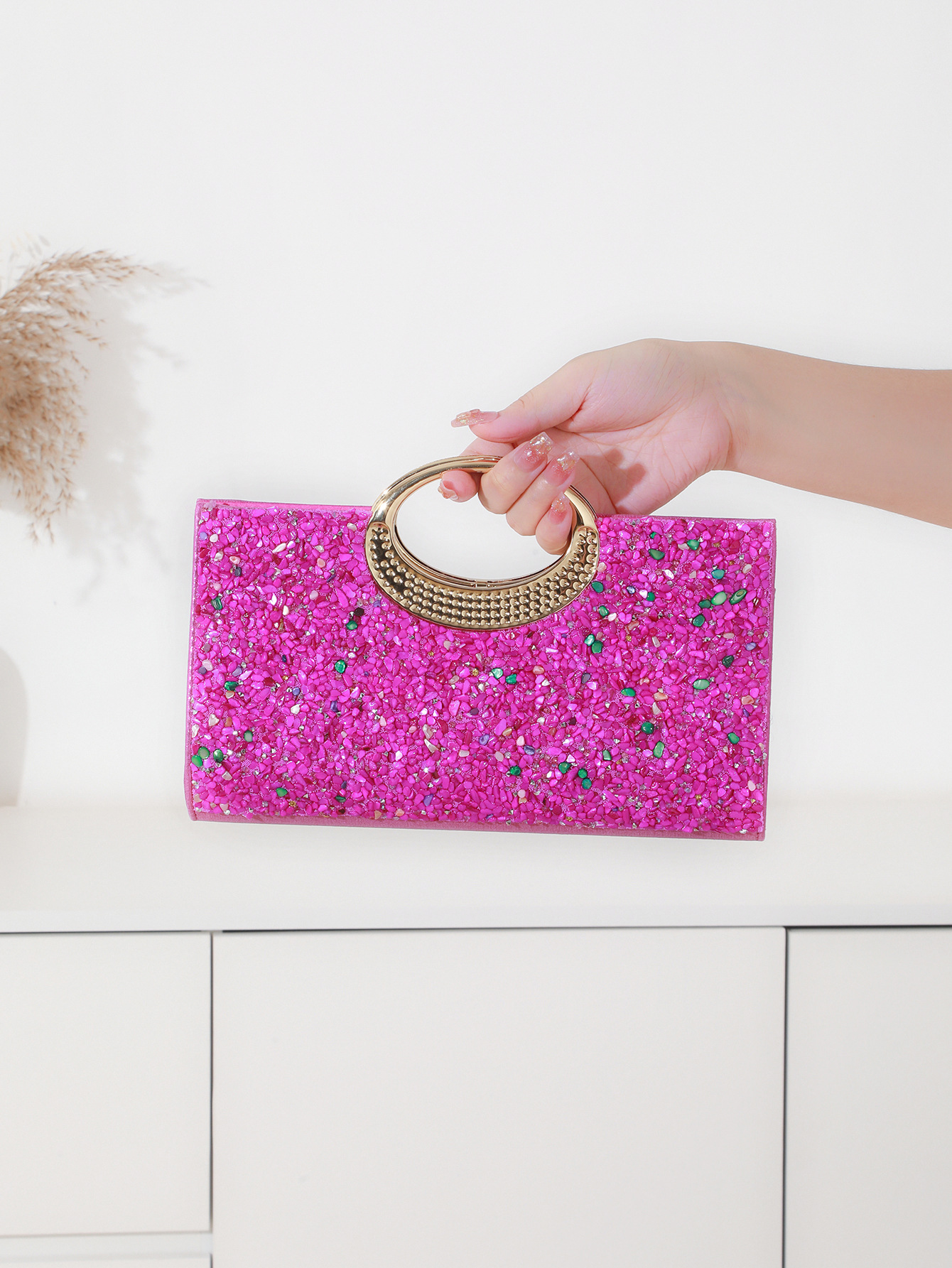 Mini Bag Evening Clutch - 2025 New Single Side Stone Evening