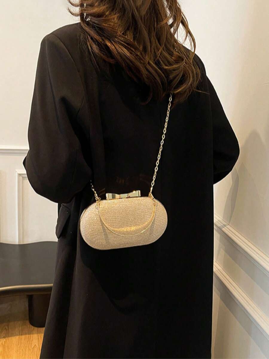 Mini Bag Evening Clutch - Glitter Sequin Mini Box Clutch Evening