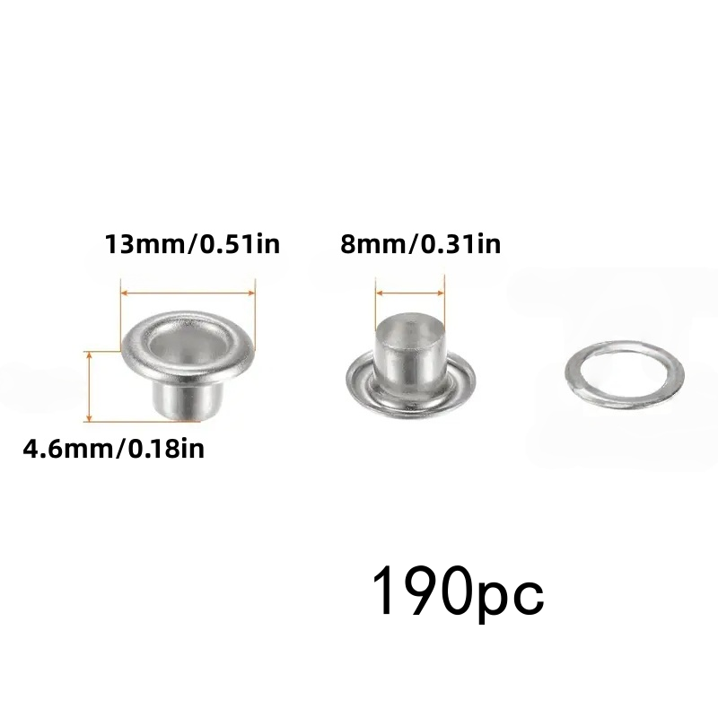190Pcs 8mm quick-release eyele - Luxury Bags Repair recension och pris