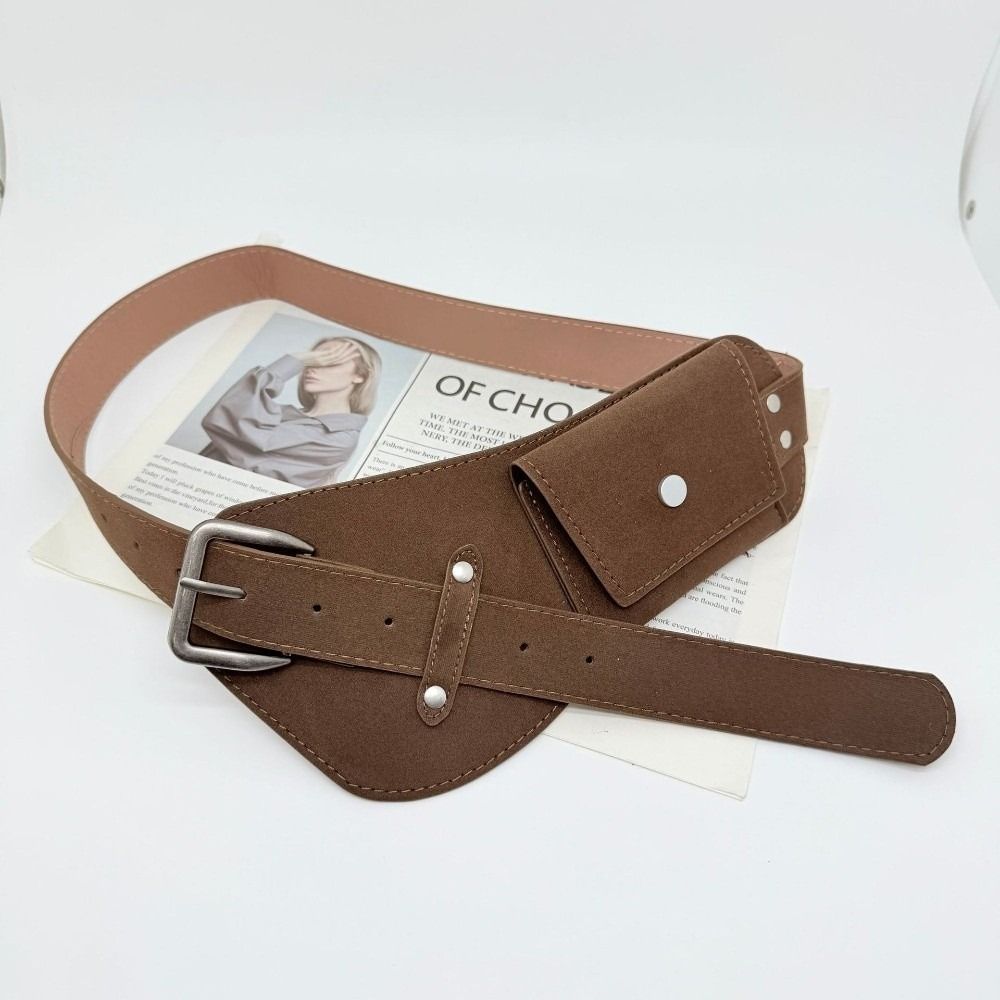 Fashion PU Pin Buckle Waistban - Belt Bag Leather Wide recension och pris