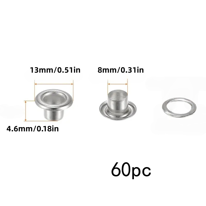 60pcs 8mm quick-release washer - Luxury Bags Repair recension och pris
