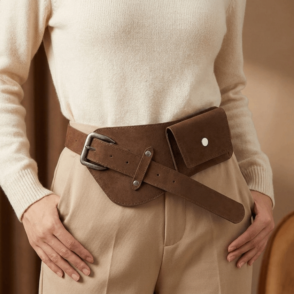 Vintage PU Pin Buckle Waistban - Belt Bag Leather Wide recension och pris