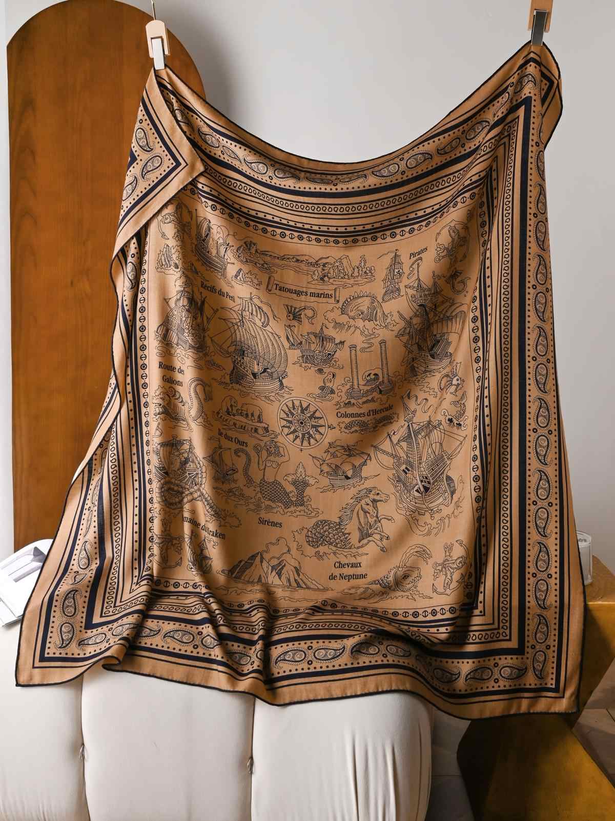 New Silk Wool Scarf Designer L - Luxury Bags Hong Kong recension och pris