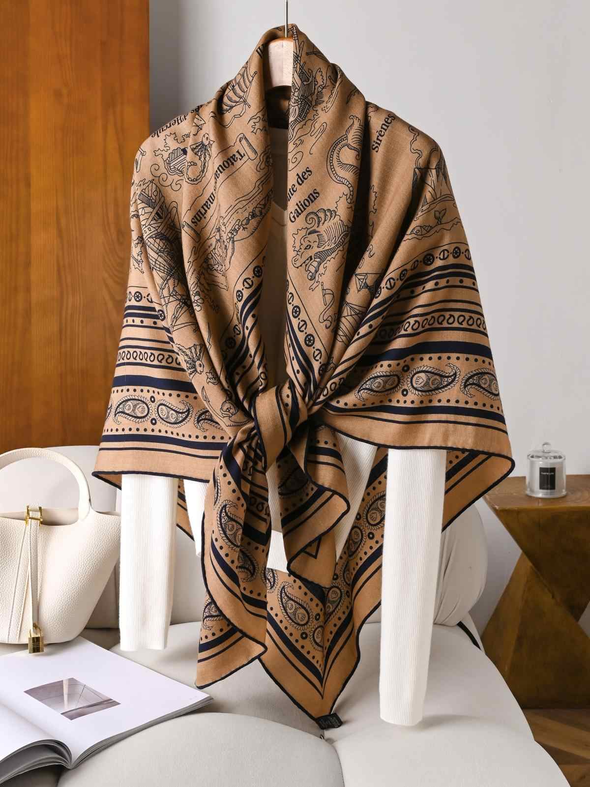 New Silk Wool Scarf Designer L - Luxury Bags Hong Kong recension och pris