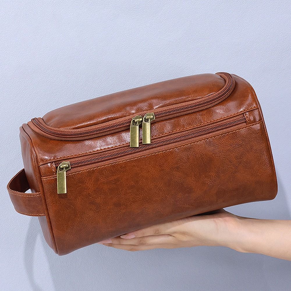 Travel PU Men Toiletry Bag Zip - Luxury Ziploc Bags recension och pris