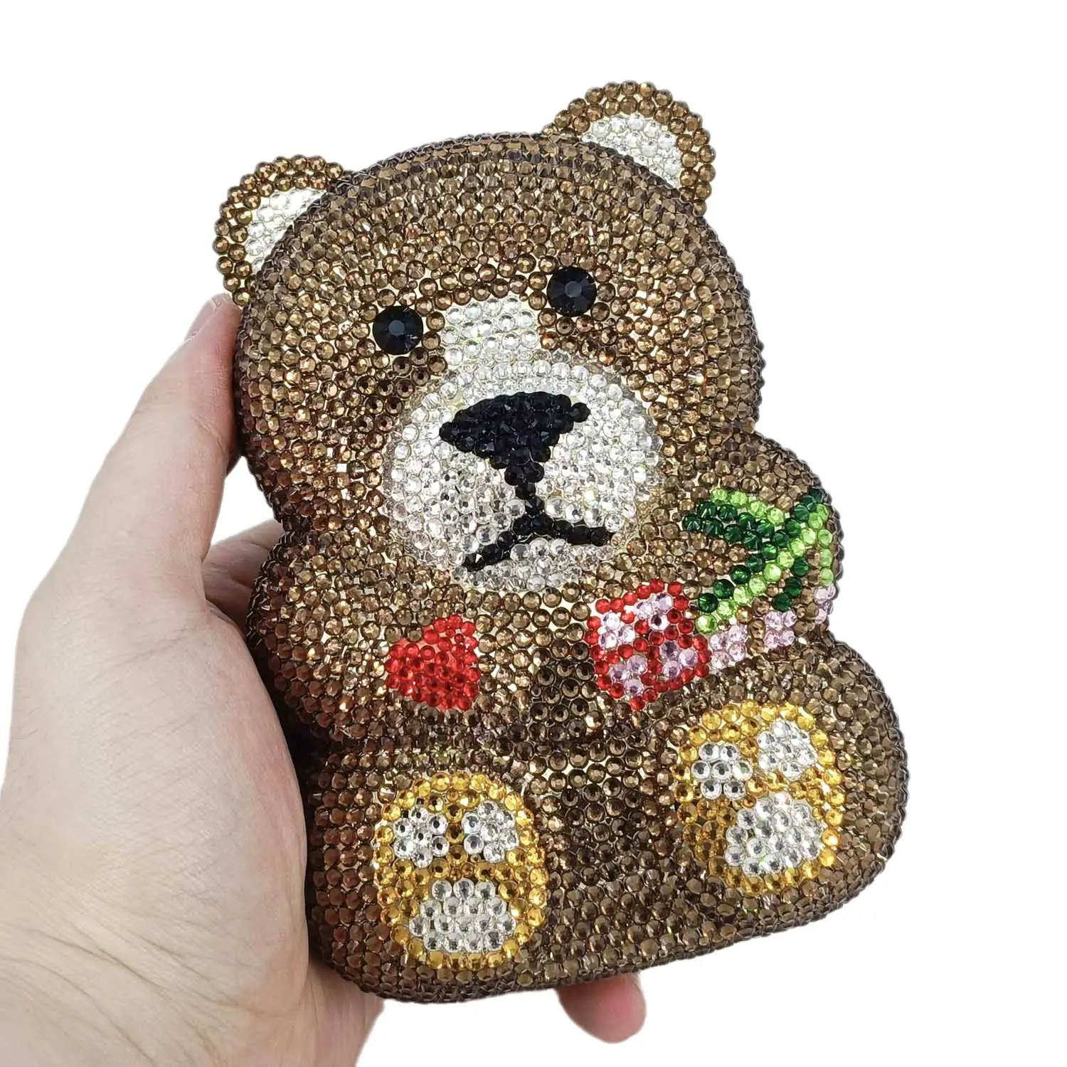 Boutique De FGG Brown Crystal  - Mini Bag Evening Clutch recension och pris
