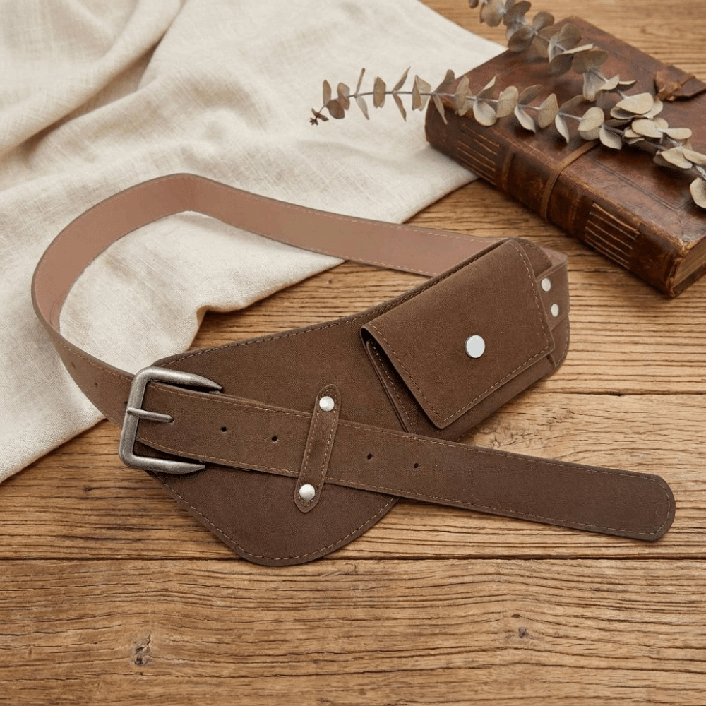 Vintage PU Pin Buckle Waistban - Belt Bag Leather Wide recension och pris