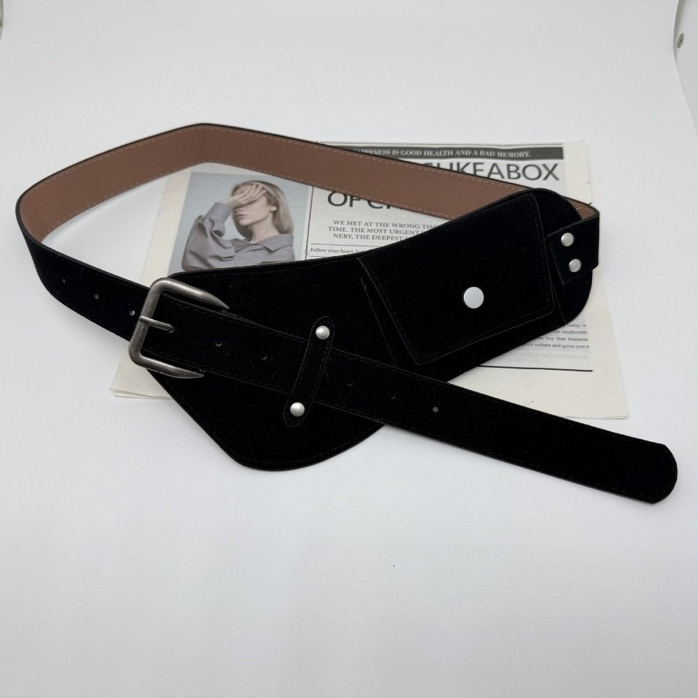 Vintage PU Pin Buckle Waistban - Belt Bag Leather Wide recension och pris